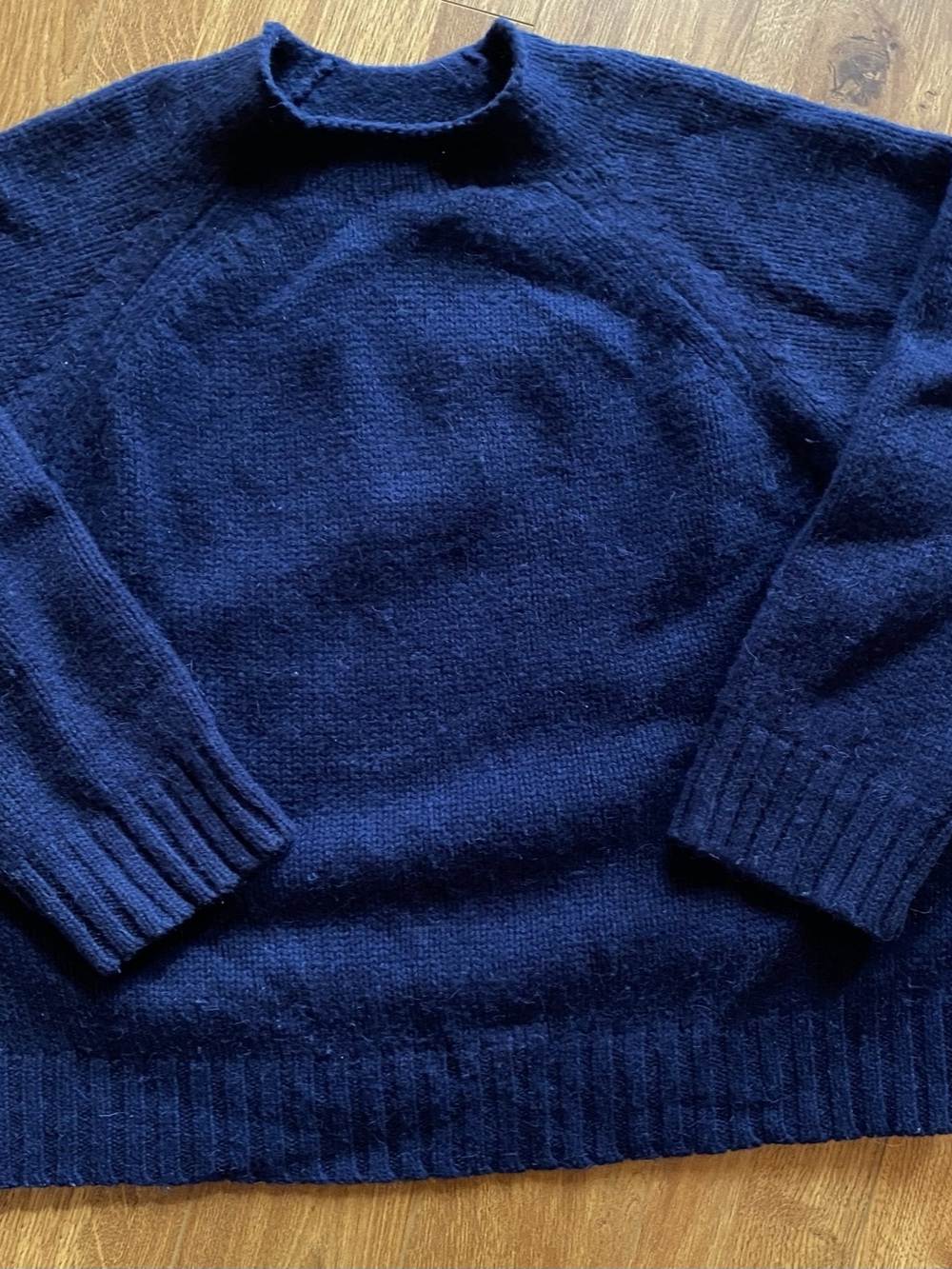 BARE Knitwear Gia pullover in navy size M/L